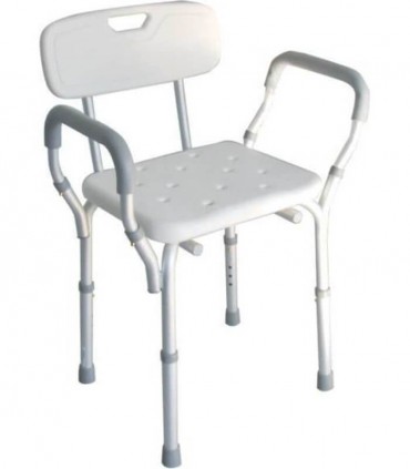 RehaMed sedia per doccia con braccioli estraibili per anziani e